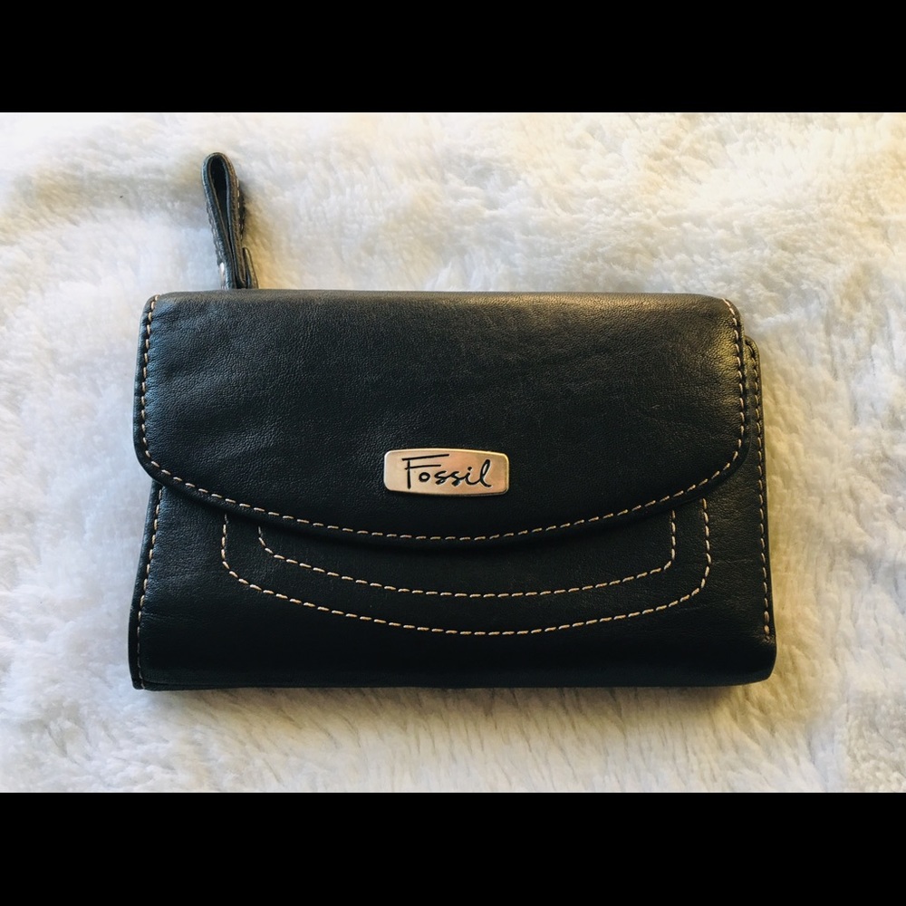 FOSSIL Black Leather Wallet